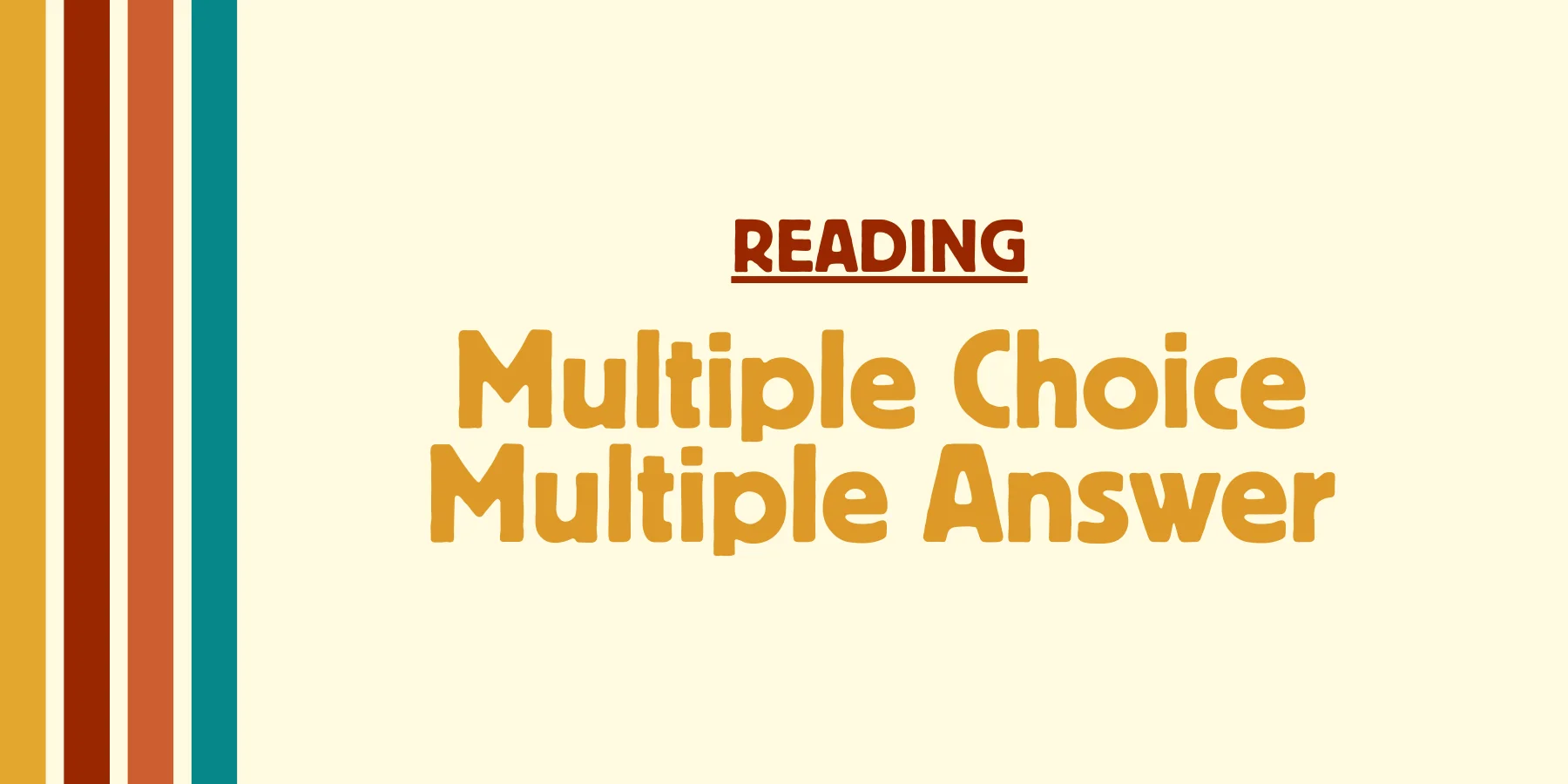 MCQ Multiple Answers