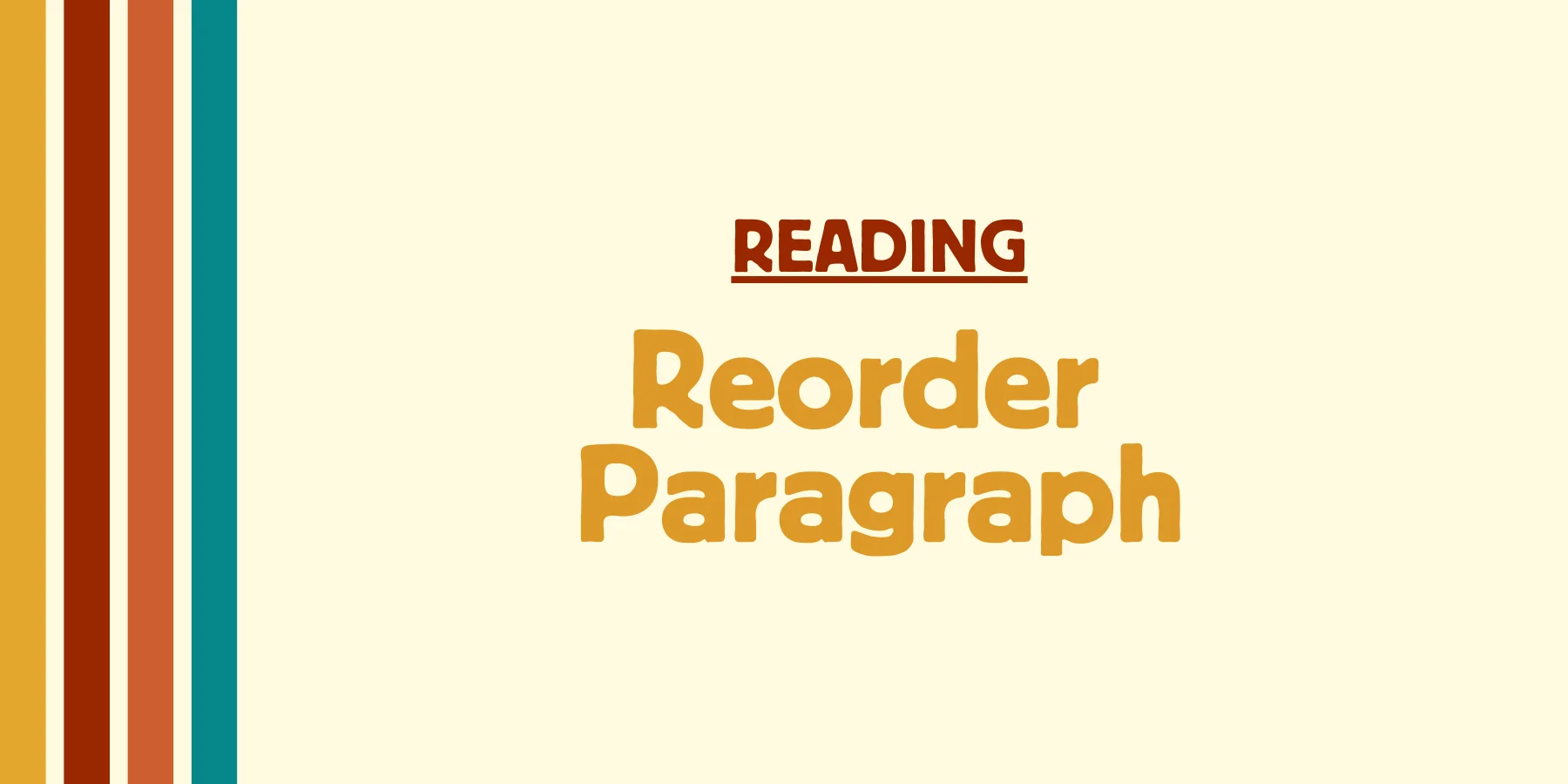 Re-order Paragraphs System