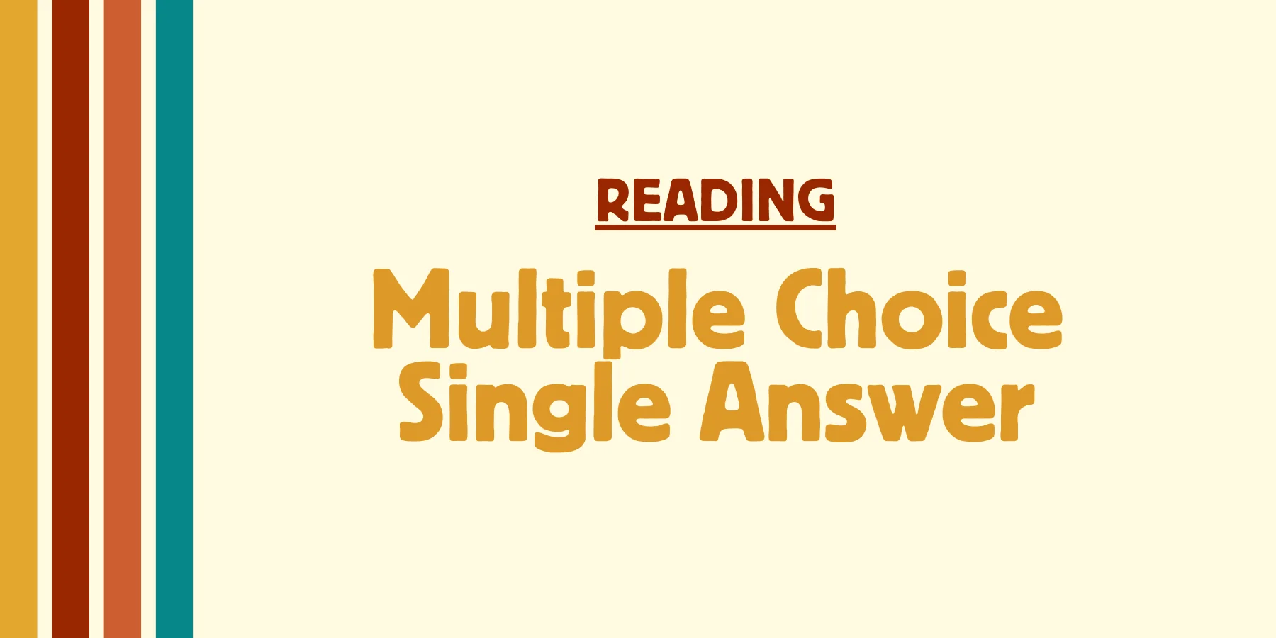 MCQ Single Answer